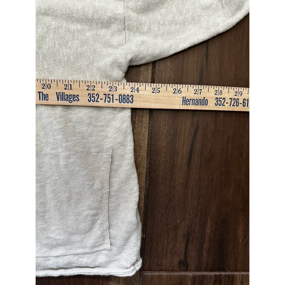 Pure Jill Kimono Cotton Linen Knit Top Oatmeal Beige Oversized Medium 1333513 - Picture 4 of 9